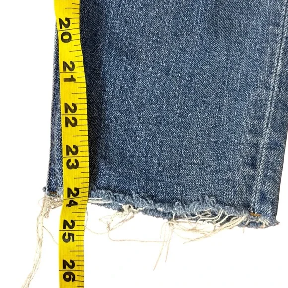 STS Blue Alicia Mom Jeans Size 28 Distressed Raw Hem Denim Ankle Cropped - Picture 11 of 11